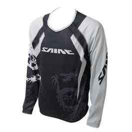 Tricou Ciclism SHIMANO Saint (L/S) - Black/Titanium L