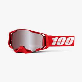 Ochelari Ciclism 100% Armega Goggle - Red/Hiper Silver Mirror Lens