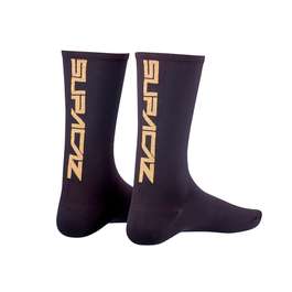 Sosete Ciclism SUPACAZ Straight Up - Black/Gold L/XL