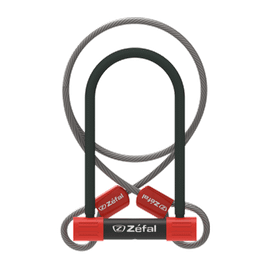 Antifurt U-Lock ZEFAL K-Traz U13 13mm + Cablu 10mm/120cm - Grey/Black