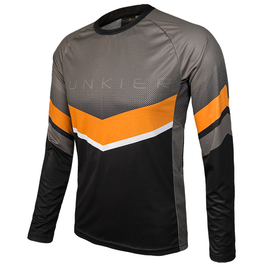 Tricou Ciclism FUNKIER Turone Enduro (L/S) - Orange/Grey