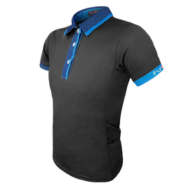 Tricou Ciclism Polo FUNKIER Bari Active Men (S/S) - Black/Blue