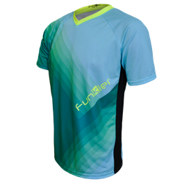 Tricou Ciclism FUNKIER Termoli Enduro Men (S/S) - Blue/Green