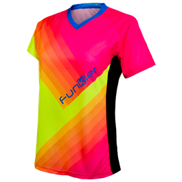 Tricou Ciclism FUNKIER Termoli-W Enduro Women (S/S) - Fluor Yellow/Pink