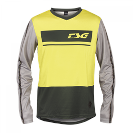 Tricou Ciclism TSG Skillz (L/S) - Black Limeyellow