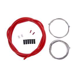Set cablu + camasa frana CONTEC Neostop fata/spate - Red