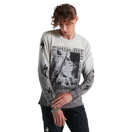 Tricou Ciclism SPECIALIZED Driven (L/S) - Dove Grey Spray