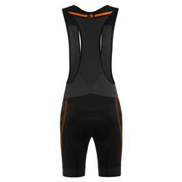 Pantaloni Scurti Ciclism cu Bretele FUNKIER Potenza Elite fara cusaturi - Black/Orange XS/S